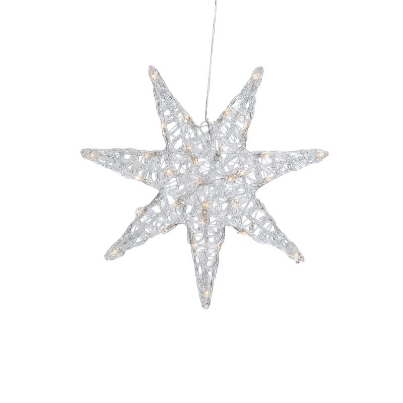 Konstsmide Acryl Ster | 32 Lichtpunten Warm Wit 24V | Ø45cm | 4m Transparante Kabel | Alleen Binnengebruik