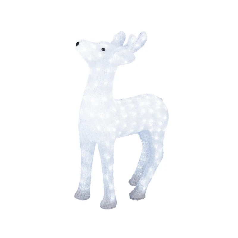 Konstsmide LED Acryl Rendier Decoratie | 10,56W 176 Lichtpunten Koelwit 24V | 60x36cm | Buiten IP44 | 5m aansluitsnoer, niet uitwisselbaar