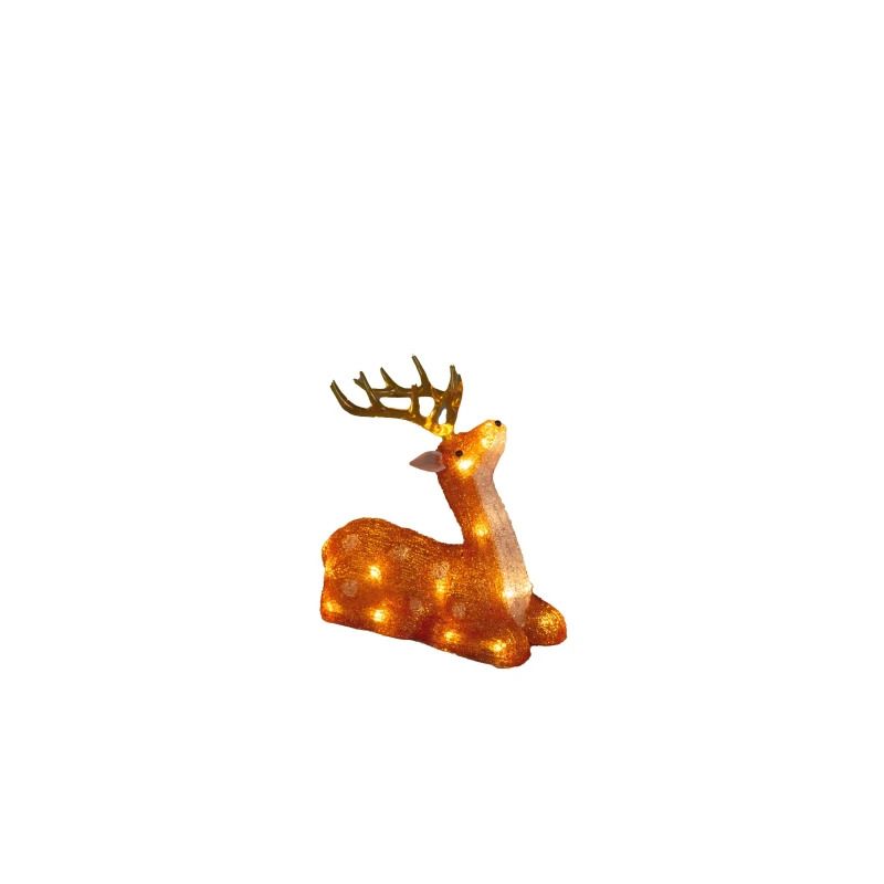 Konstsmide LED Acryl Ree | 24 Lichtpunten Warm Wit | Op Batterij (3x AAA, excl.) | 21.5x22cm | Binnen/Buiten Gebruik
