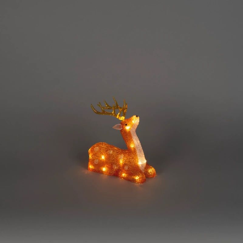 Konstsmide LED Acryl Ree | 24 Lichtpunten Warm Wit | Op Batterij (3x AAA, excl.) | 21.5x22cm | Binnen/Buiten Gebruik