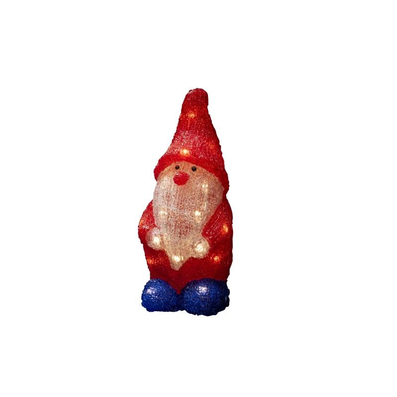 Konstsmide LED Kerstman Decoratie | 24 Lichtpunten Warm Wit | 0.48W | 12x26cm | 3x AAA excl. | Alleen binnengebruik | Niet dimbaar