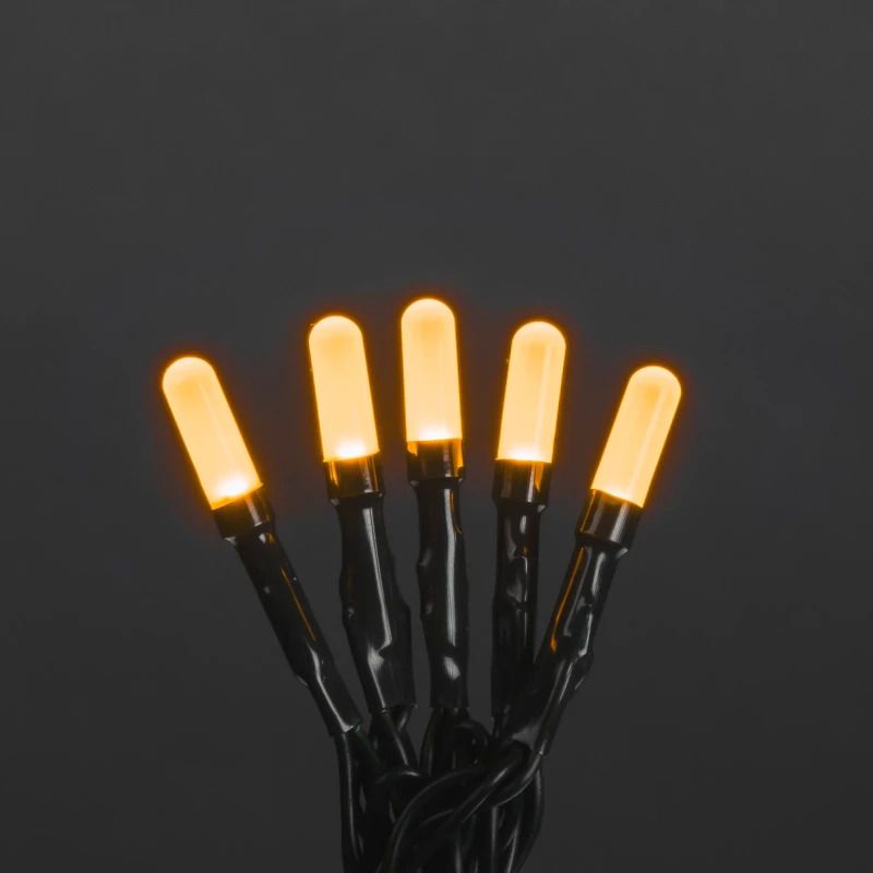 Konstsmide Micro LED Lichtsnoer | 50 Lichtpunten Extra Warm Wit 3W 30V | 5m Groene Kabel Spacing 10cm | Voor Binnengebruik
