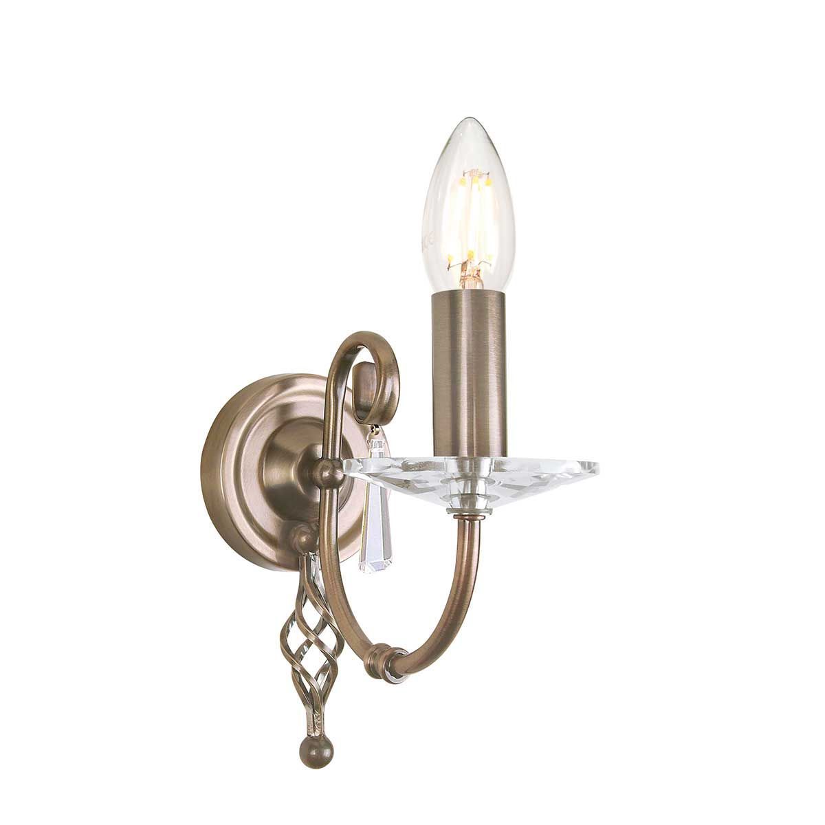 Elstead Lighting LED Wandlamp Aegean | 1X E14 Max 60W | Aged Brass