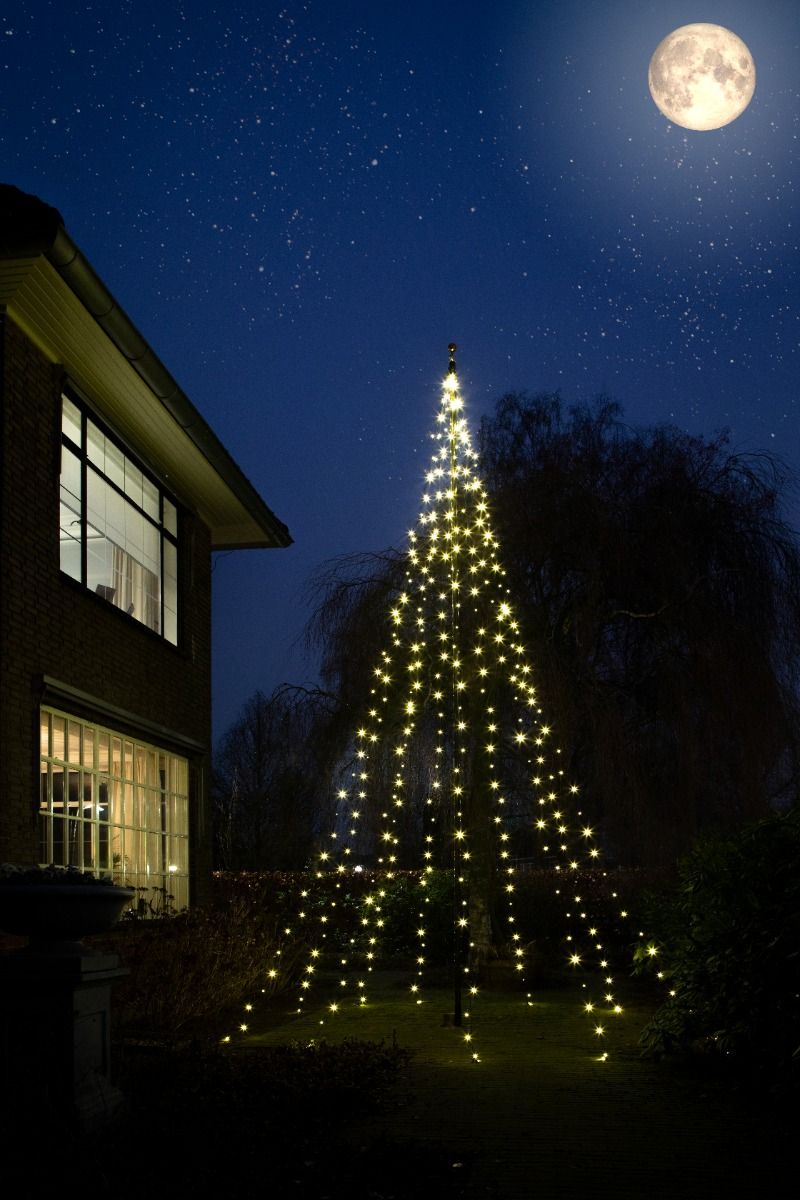 Christmas United LED Kerstboom Vlaggenmast | 800cm 480 LEDS | Warm Wit