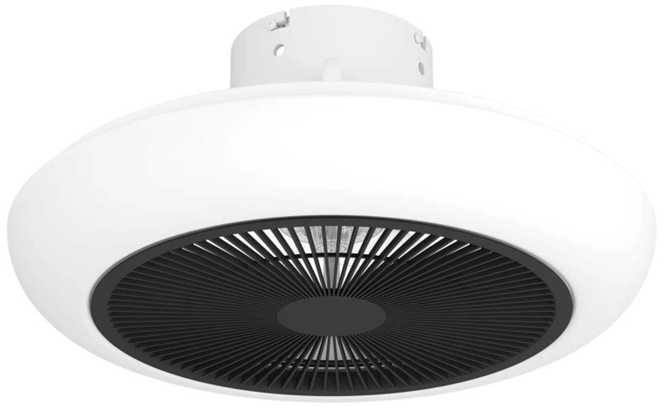EGLO Sayulita 35094 | Plafondventilator 44,5CM Wit/Zwart | Inclusief 30W LED Lamp