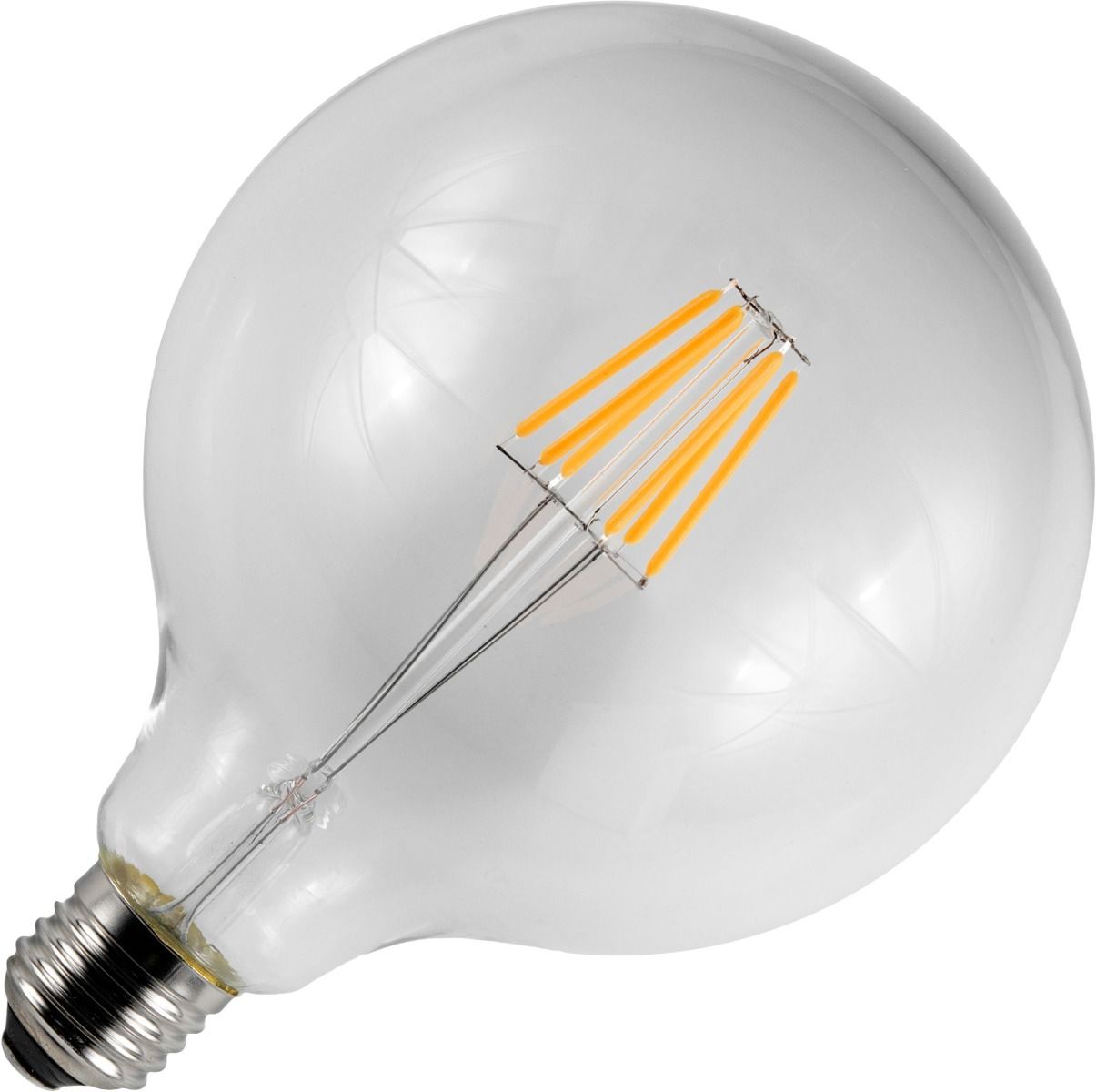 Schiefer led filament e27 bol 5.5w g125x180mm 2200k helder dimbaar