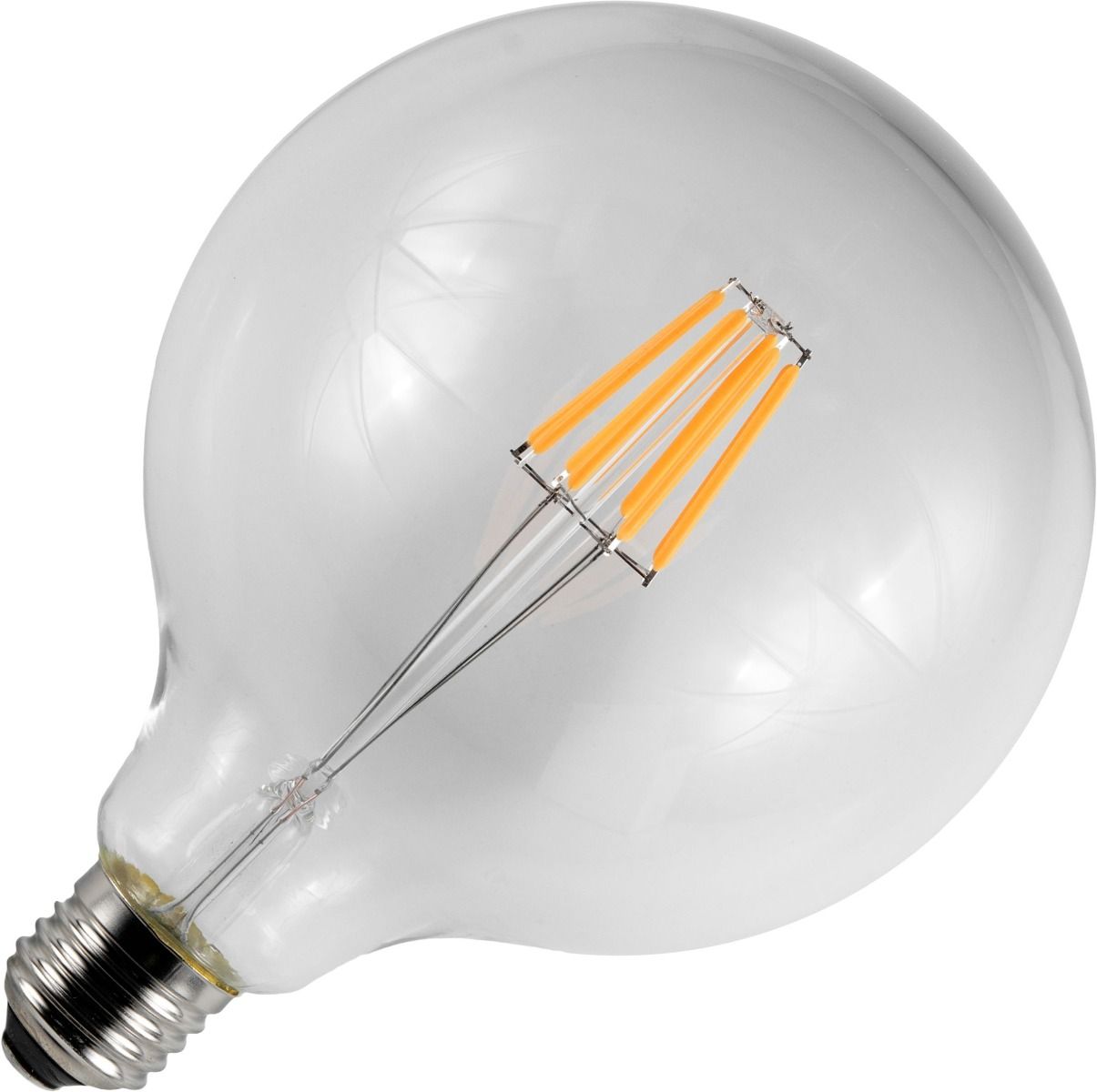 Schiefer led filament e27 bol 6.5w g125x180mm 2200k helder dimbaar