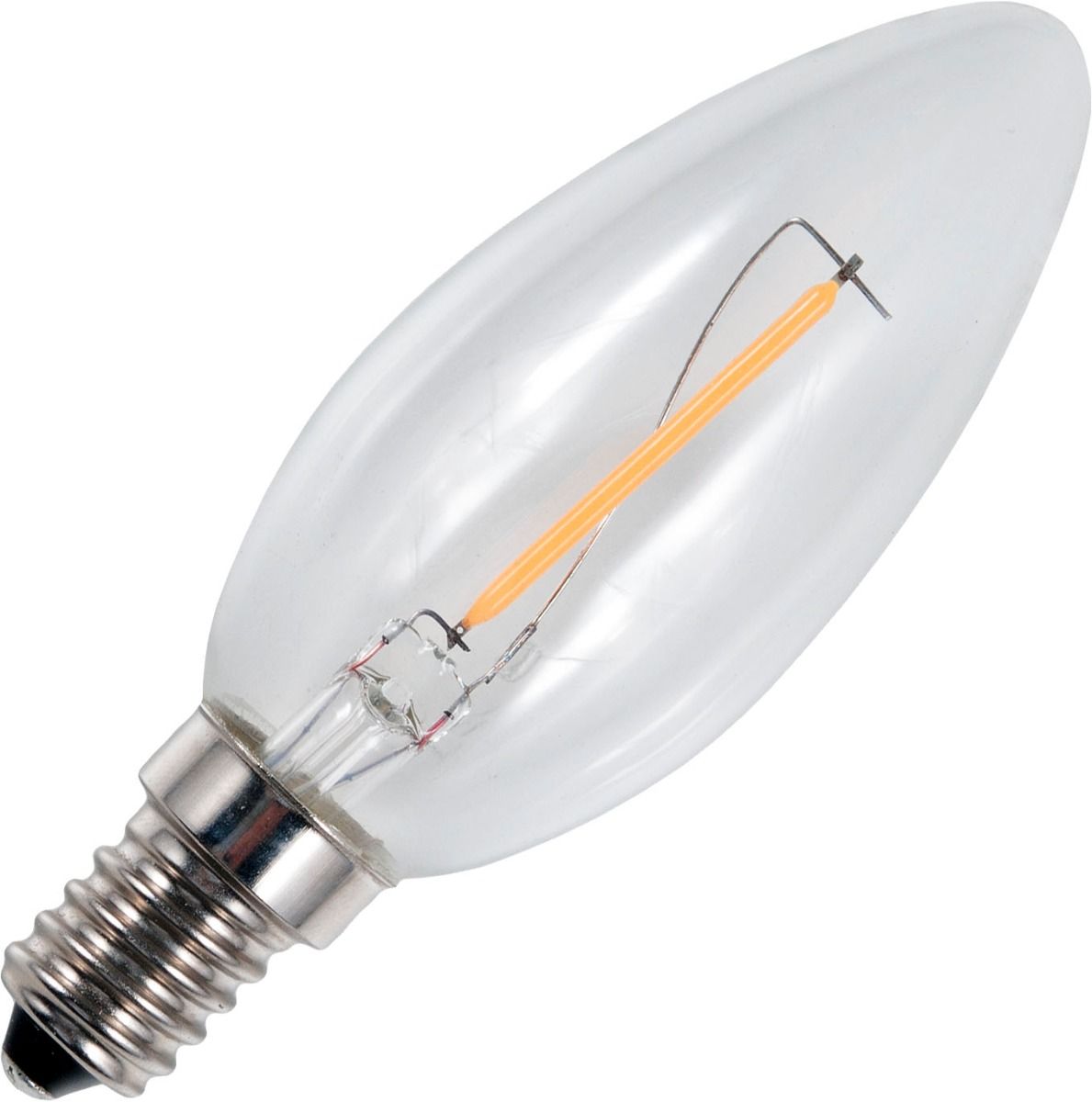 Schiefer  FILAMENTLED CANDLE C35x100mm 70Lm 1W 2500K 925 CLEAR 230V Non-Dim