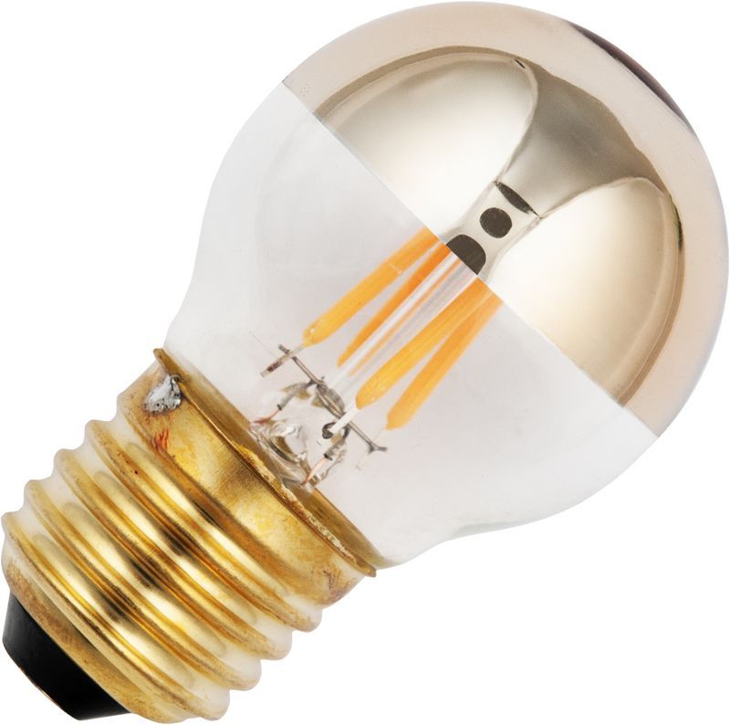 Schiefer  FILAMENTLED BALL TOP-MIRROR G45 150Lm 4W 2200K 922 GOLD 230V Dim