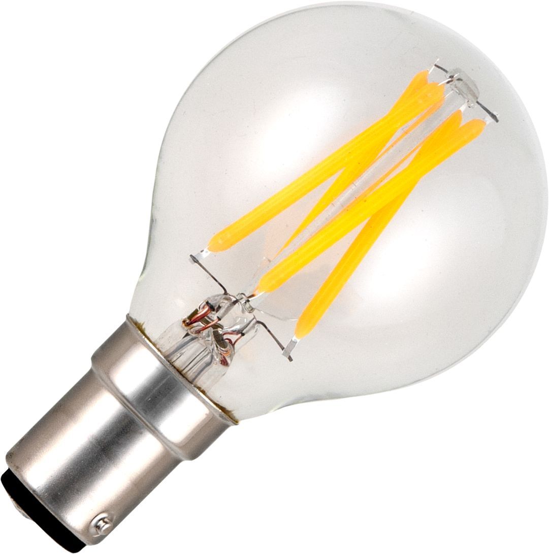 Schiefer Ba15d FILAMENTLED BALL G45x75mm 300Lm 4W 2500K 925 CLEAR 230V Dim