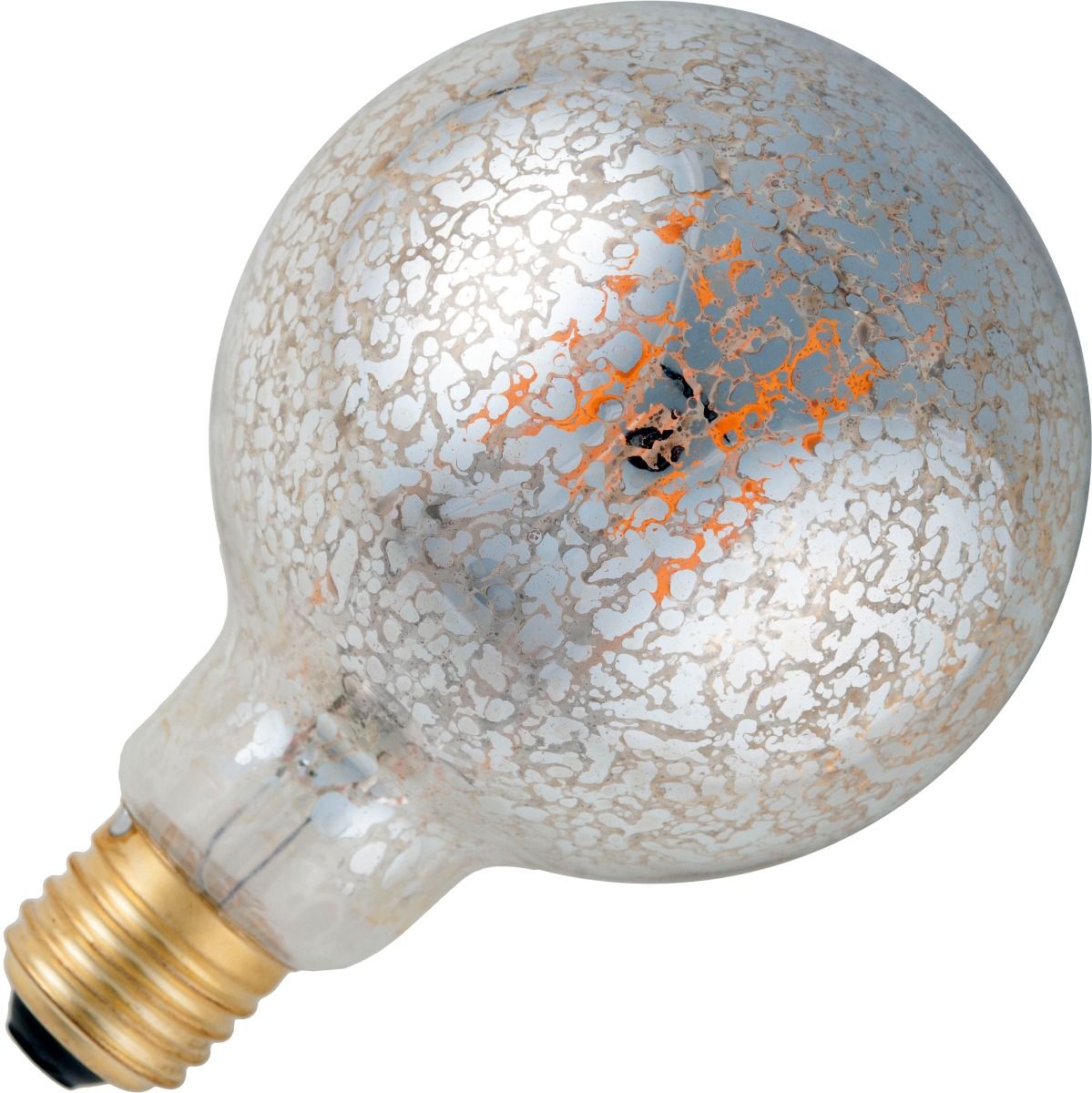 Schiefer led filament e27 bol vintage g95 5.5w 2200k zilver dimbaar