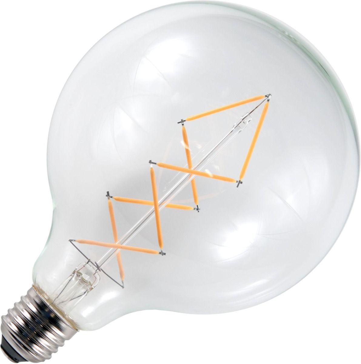 Schiefer led filament e27 bol deco 6.5w g125x180mm 2200k cl dimbaar