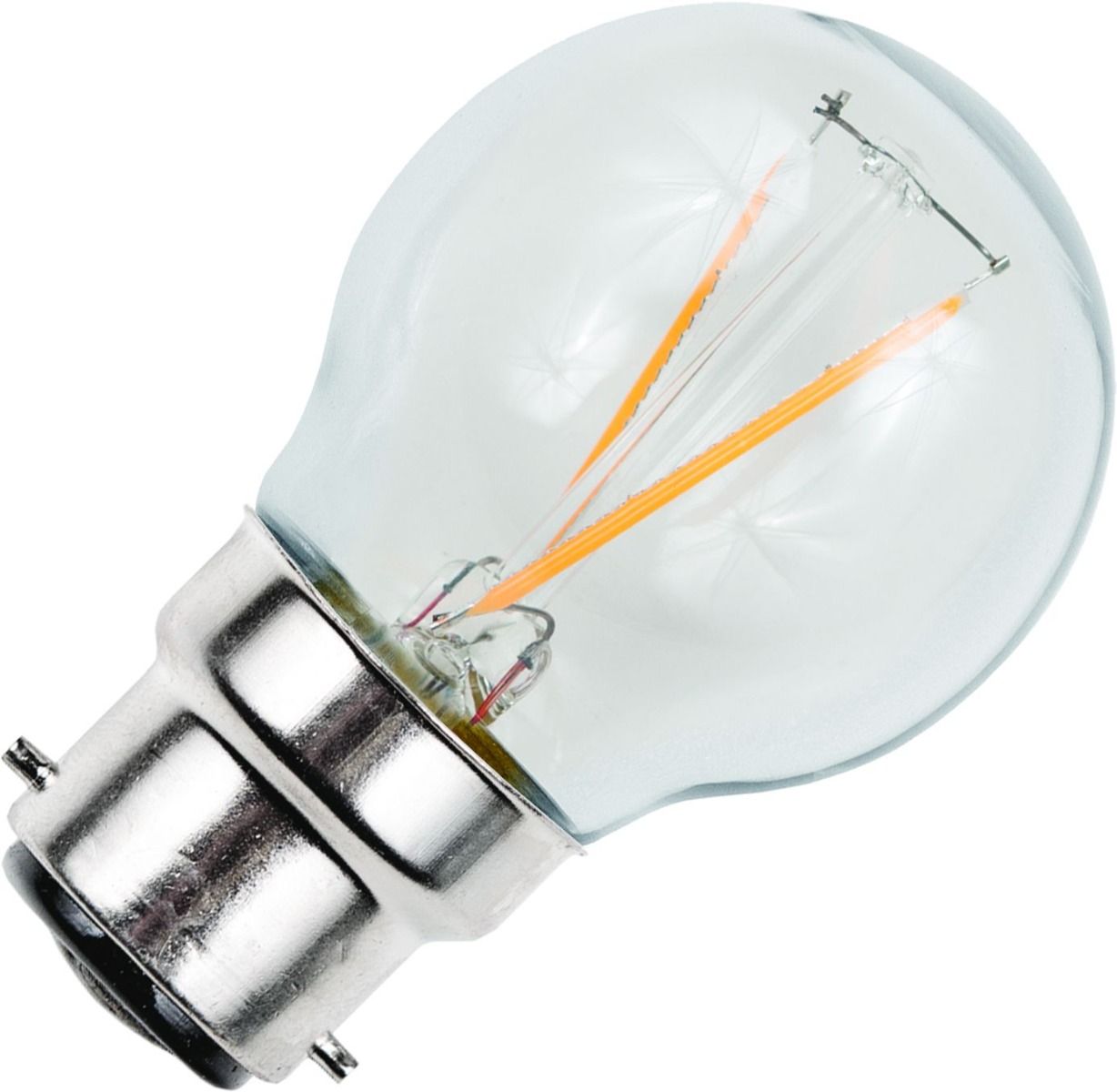 Schiefer Ba22d FilaLed Basic Ball G45x75mm 180Lm 2W 2700K 827 CL 230V Non-Dim