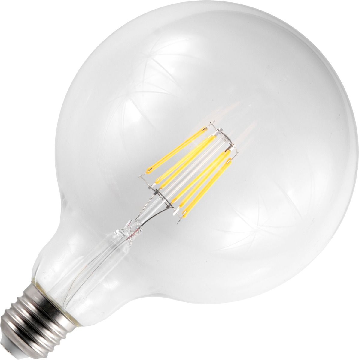 Schiefer led filament e27 bol 6.5w g125x180mm 2700k helder dimbaar