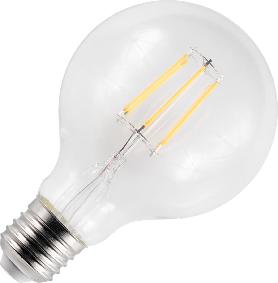 Schiefer led filament e27 bol 6.5w g80x120mm 2700k helder dimbaar