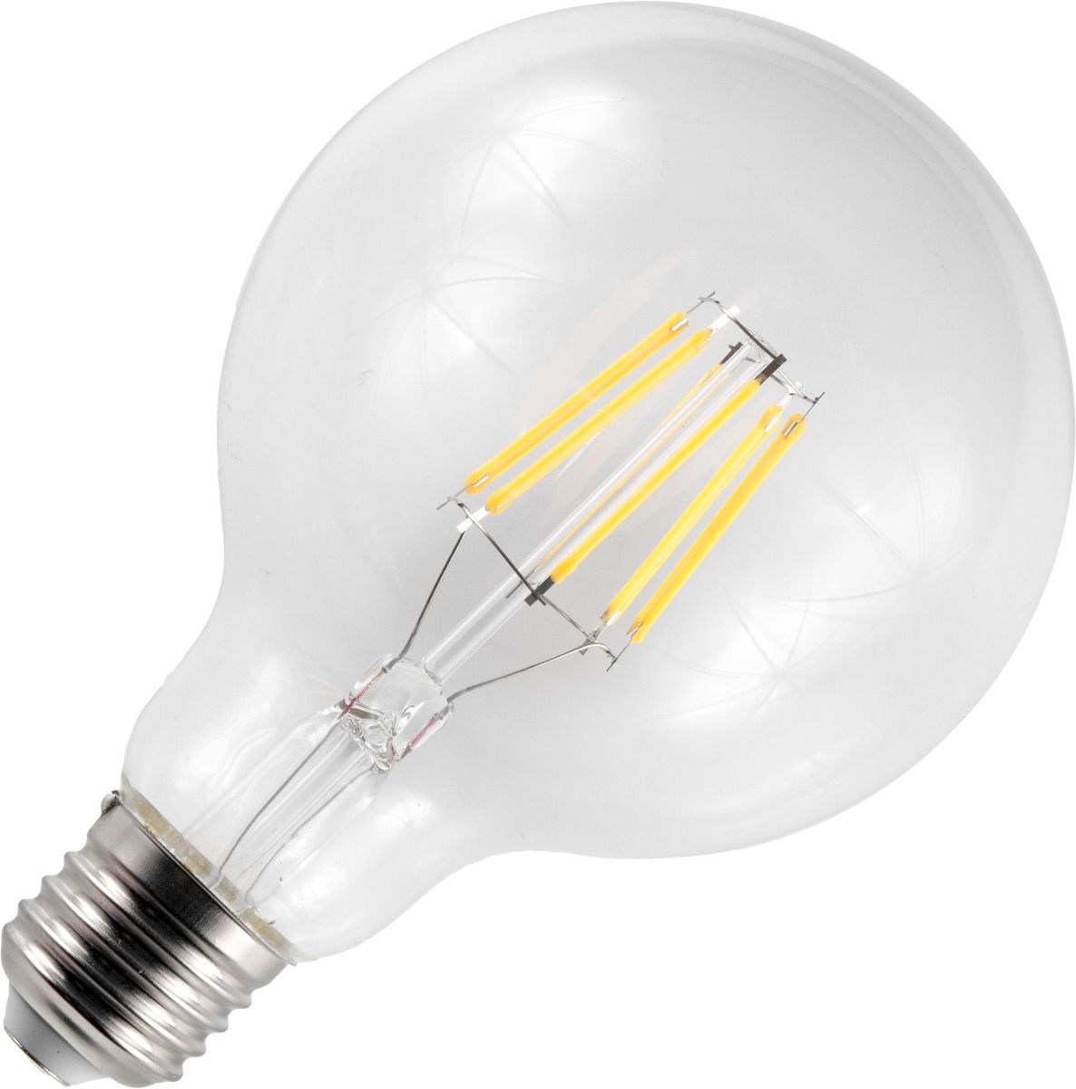 Schiefer led filament e27 bol 6.5w g95x135mm 2700k helder dimbaar