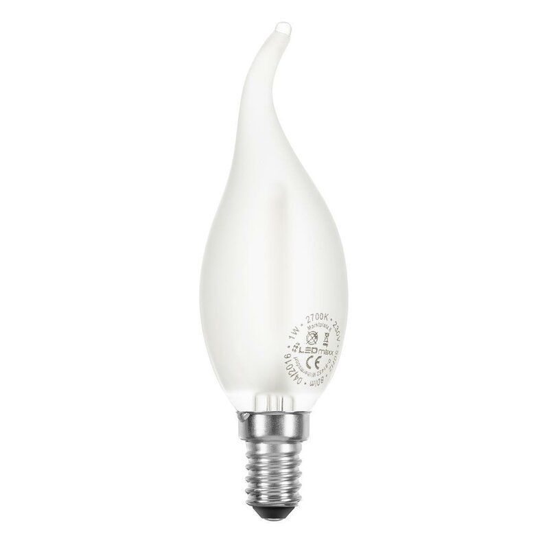 LED Filament Flame Tip Candle 2W = 25W 249lm E14