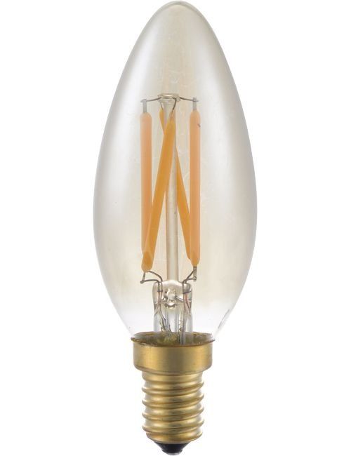 Schiefer E14 Led Kaarslamp | 4W=25W 2200K | 922 Dimbaar Goud