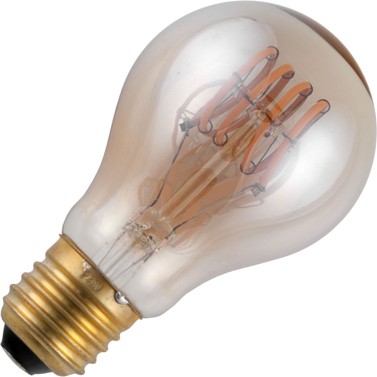 Schiefer led filament e27 flex gls 4.5w a60x105mm 2200k goud