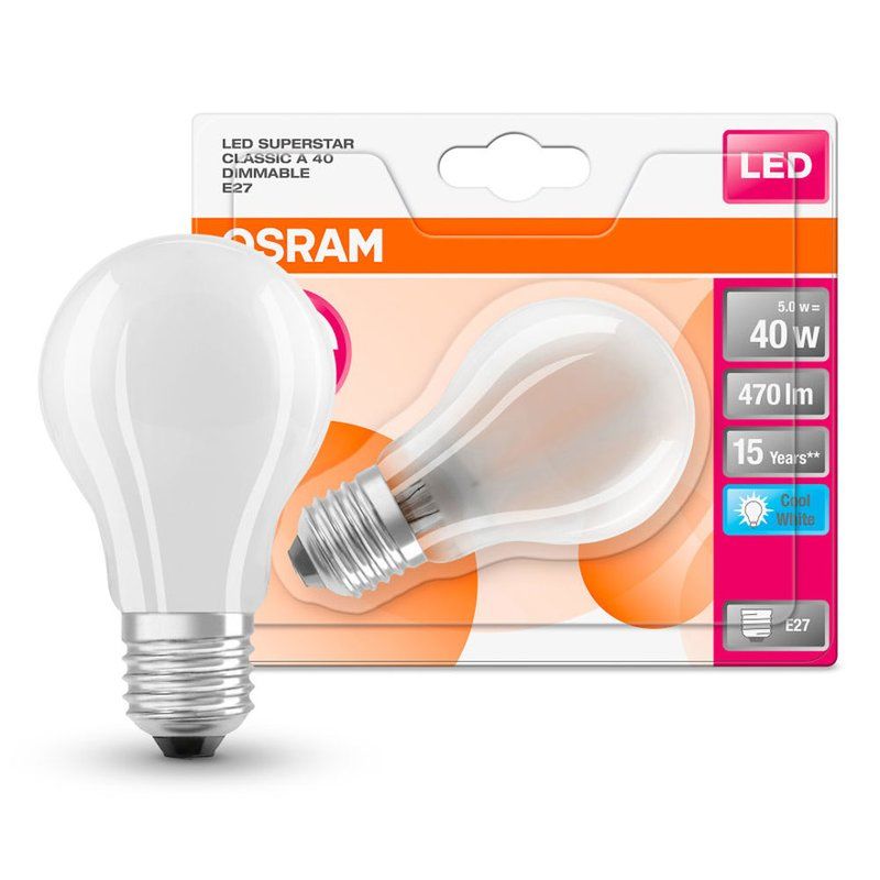 Osram E27 Led Lamp | 5W=40W 4000K | 840 Dimbaar
