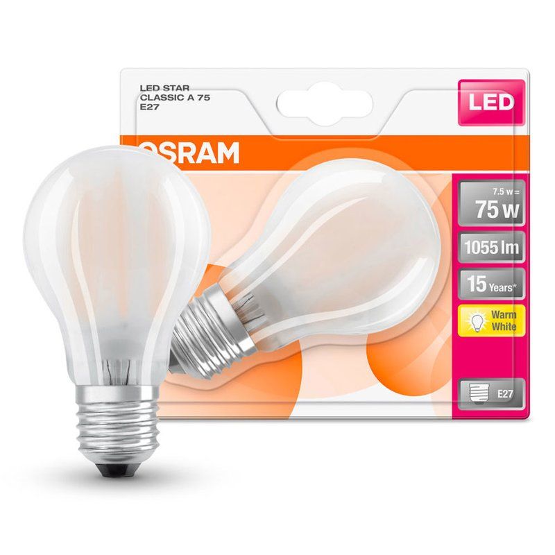 Osram E27 Led Lamp | 8W=75W 2700K | 827