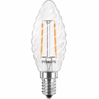 Philips E14 Led Kaarslamp Gedraaid | 2W=25W 2700K | 827