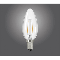 Prolumia LED lamp, kaars, E14, 320°, filament 2.4W, warm wit (2700K), 250 Lm