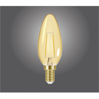 Prolumia LED lamp, kaars, E14, 320°, filament 2W, 2200K, flame, 150 Lm