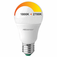 Megaman LED A60 6/40W DIM TO WARM 2700-1800K E27 U-DIM