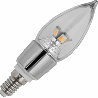 Schiefer  E14 Candle C35,5x121mm 320Lm 4.5W 3000K 830 AC 230V Silver Dim