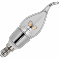 Schiefer  E14 Candle Tip C35,5x135 320Lm 4.5W 3000K 830 AC 230V Silver Dim