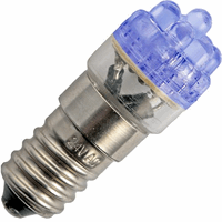 Schiefer  8x Single LED T18x45mm 220V 10mA AC Blue 25Khrs