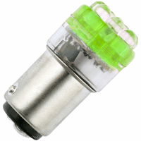 Schiefer  8x Single LED T18x45mm 24V AC/DC Green 30Khrs