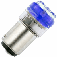 Schiefer  8x Single LED T18x45mm 24V AC/DC Blue 30Khrs