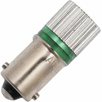 Schiefer signaallamp ba9s 0.17w 10x28mm 28v groen 8 stuks