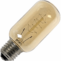 Schiefer  E27 Deco T45x108mm 220-240V 40W Clear Gold 1.000hrs