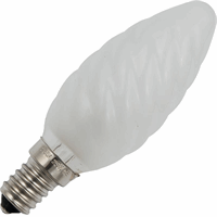 Schiefer  E14 Candle C35x100mm 235V 15W C-5A RC Frosted 1.000hrs Twisted