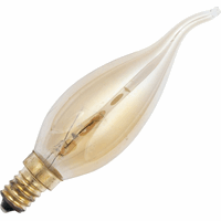 Schiefer  E14 Tip Candle C35x125mm 235V 15W 3-CC9 RC Clear Gold 1.500hrs