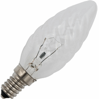 Schiefer  Candle Twisted C35x100mm 235V 11W CC-5A RC Clear 3.000hrs