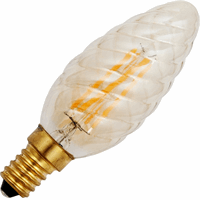 Spl  Filamentled Twisted Candle C35x100mm 230V 250Lm 4W 922 AC Gold Dim