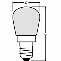 Ledvance SPC.T26/57 FR 15W 230V E14 FS1