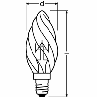 Ledvance CLAS BW CL 11W 230-240V E14 FS1