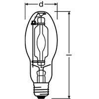 Ledvance HQI-E 70W/NDL CLEAR E27 FS1
