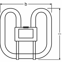Ledvance CFL SQUARE 16W/835 2-PIN GR8 FS1