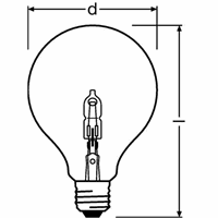 Ledvance 64543 G95 CL 46W 230V E27 FS1