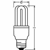 Ledvance DULUX STICK 8W/865 220-240V E27 FS1