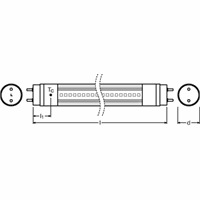 Ledvance ST8V-0.6M 8W/840 220-240V EM FLH1